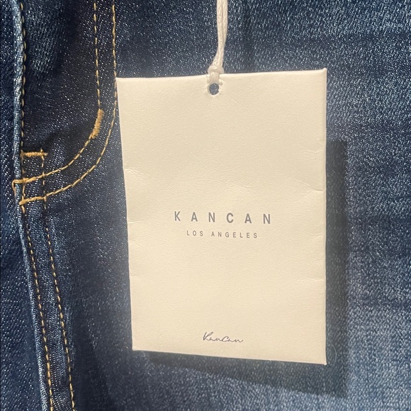 KanCan Dark Blue Stretch Jean Shorts Size M - Picture 2 of 6
